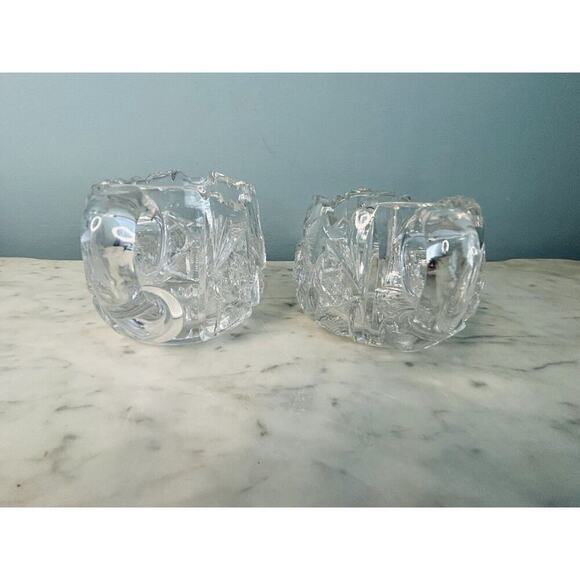 EUC American Brilliant Cut Crystal Glass Pinwheel Creamer Sugar Bowl Set ABP - Picture 14 of 16